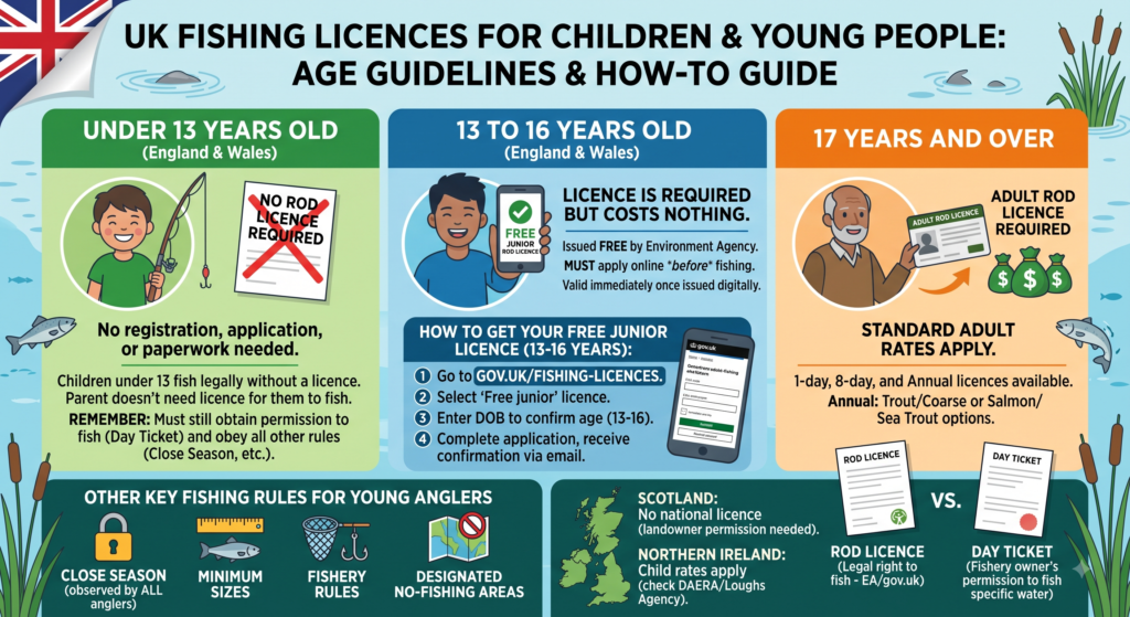 Do Children Need a Fishing Licence in the UK? (Under 13, 13-16 Rules) 1 Do Children Need a Fishing Licence in the UK (Under 13, 13-16 Rules)