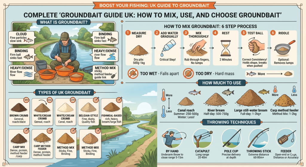 Groundbait Guide UK: How to Mix, Use, and Choose Groundbait 1 Groundbait Guide UK: How to Mix, Use, and Choose Groundbait