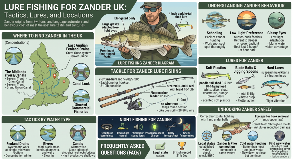 Lure Fishing for Zander UK: Tactics, Lures, and Locations 1 Lure Fishing for Zander UK Tactics, Lures, and Locations