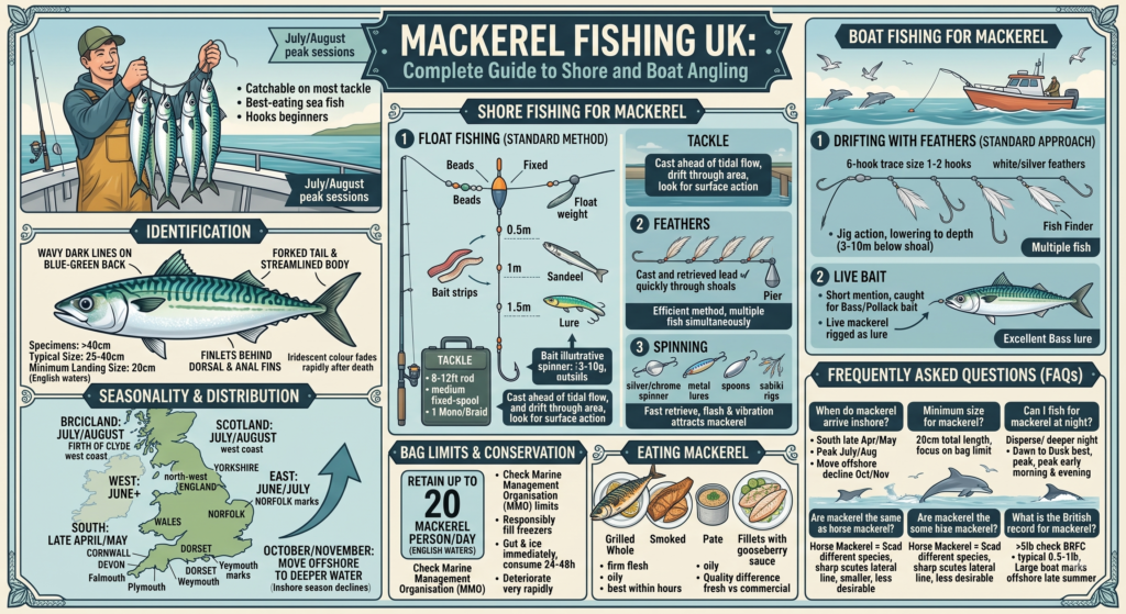 Mackerel Fishing UK: How to Catch Mackerel from Shore and Boat 1 Mackerel Fishing UK How to Catch Mackerel from Shore and Boat