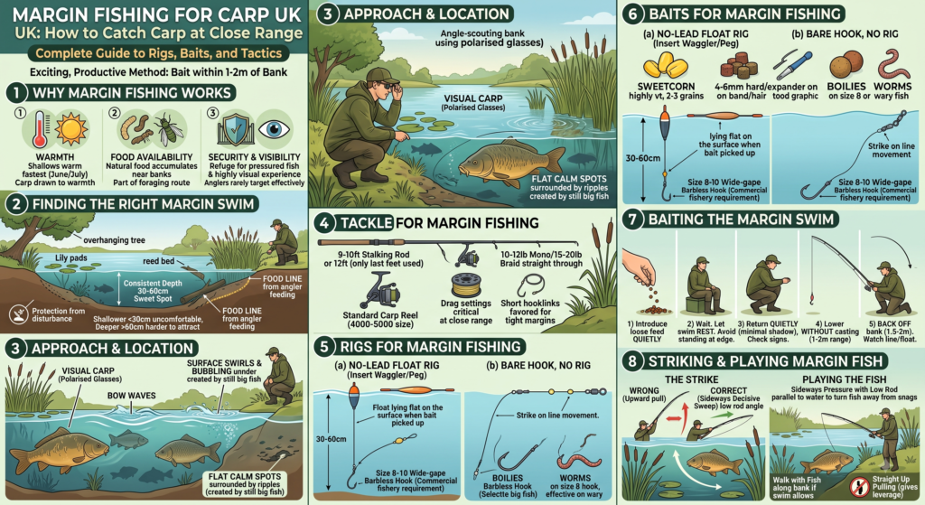 Margin Fishing for Carp UK: How to Catch Carp at Close Range