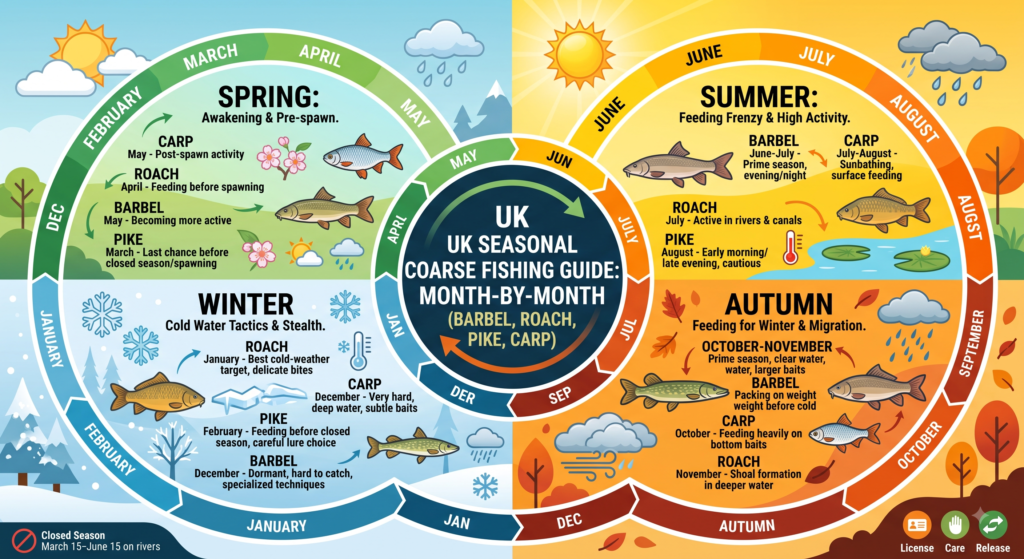 Seasonal Fishing Guide UK: What to Catch Month by Month 1 Seasonal Fishing Guide UK: What to Catch Month by Month