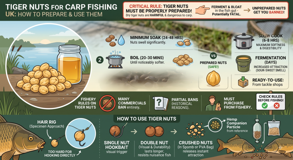 Tiger Nuts for Carp Fishing UK: How to Prepare and Use Them 1 Tiger Nuts for Carp Fishing UK: How to Prepare and Use Them